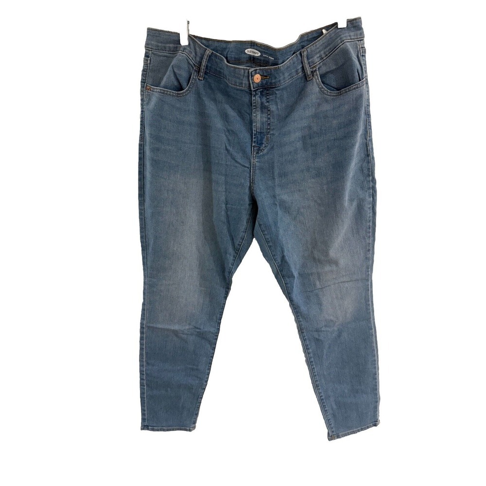 Old‎ Navy Womens Jeans Size 18 Super Skinny Light Wash Denim